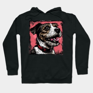 Retro Art Jack Russell Terrier Dog Lover Hoodie